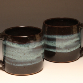 Smaller, straight sided mug with handle 11-12 oz