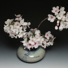 Ikebana in Dragonfly glaze