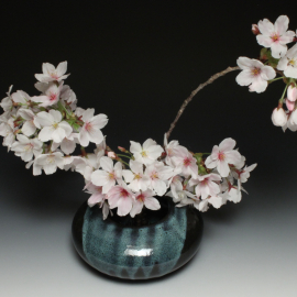 Ikebana in Northern Lights glaze