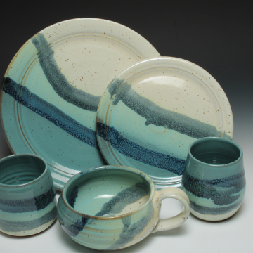 dinner set in beach glaze design