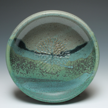 Olive Oil Dipping Dish with Garlic Grater, Ocean