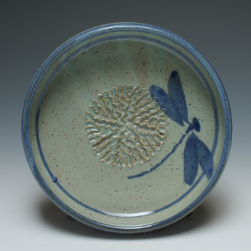 Olive Oil Dipping Dish with Garlic Grater, Dragonfly